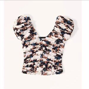 Abercrombie drama puff-sleeve top (S)